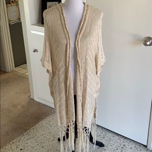 Bohemian style crocheted long vest